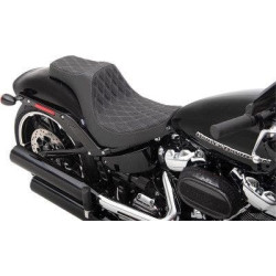 PartzBiz HD DS08021268 - Drag Specialties Predator III Diamond Silver 2-Up Seat 18-20 0802-1268 08021268 Harley Breakout Davidson Softail Fat Bob breakout FXBR 