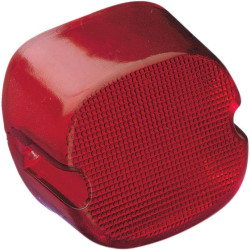 PartzBiz HD DSDS272037 - Drag Specialties Red Laydown Taillight Lens With Bottom Tag Window Harley 84-98 - DS-272037