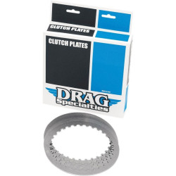 PartzBiz HD DS11310429 - Drag Specialties Replacement Steel Clutch Plate Kit 99-17 Harley Davidson Twin Cam Touring Softail Dyna FLHT FLHR FLHX FLTRX FLTRU FLSL FXFB FXBR FLSB FXST FXDWGFactory Upgrade V-Twin Big TwinFriction Plates 1131-0429 37913-98