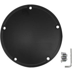 PartzBiz HD DS11070363 - Drag Specialties ซาตินสีดำ 5 หลุม Die Cast Domed Derby Cover Harley Twin Cam | 1107-0363
