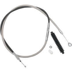 PartzBiz HD DS06521494 - Drag Stainless 70 ” Long Plus + 8 ” สายคลัตช์ยาวขึ้นสำหรับ Harley 08-13 FLH/T | 0652-1494