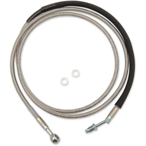 PartzBiz HD: 4416986-Drag Stainless Braided Extended Plus +12 Hydraulic Clutch Line Cable FLH/X 17-18 | 0661-0061