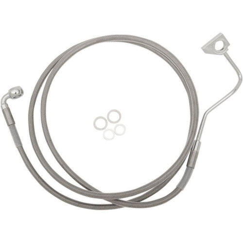 PartzBiz HD: 4416960-Drag Stainless Clear Coated Extended Length Front Brake Line +6" Overall 70ÔøΩ" | 1741-4500 PartzBiz HD: 4416960-Drag Stainless Clear Coated Extended Length Front Brake Line +6" Overall 70ÔøΩ" | 1741-4500