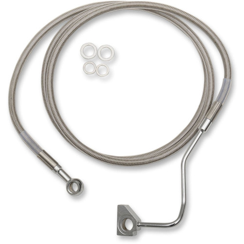 PartzBiz HD: 4416965-Drag Stainless Steel Extended Length Front Brake Line Harley 14-15 W/ABS Plus 8 - 1741-3992 PartzBiz HD: 4416965-Drag Stainless Steel Extended Length Front Brake Line Harley 14-15 W/ABS Plus 8 - 1741-3992