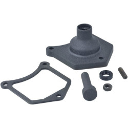 PartzBiz HD DS21100993 - Drag Specialties ปุ่มสตาร์ทฝาปิดโซลินอยด์อลูมิเนียมย่นสีดำ 91-17 Harley