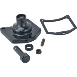 PartzBiz HD DS21100997 - Drag Specialties ฝาครอบสตาร์ทเตอร์อลูมิเนียมริ้วรอยสีดำ 91-17 Harley big twin Sportster
