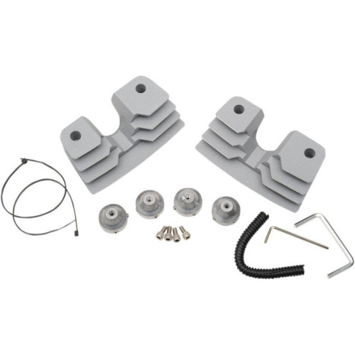PartzBiz HD: 4416942-Drag Wrinkle Silver Finned Spark Plug Head Bolt Covers Harley Twin Cam 99-17 | 0940-1314 PartzBiz HD: 4416942-Drag Wrinkle Silver Finned Spark Plug Head Bolt Covers Harley Twin Cam 99-17 | 0940-1314