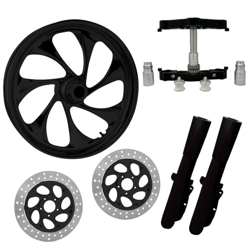 PartzBiz HD: 4416944-Drifter Black 23" Wheel Tire Dual Rotors w/ Raked Triple Trees Lowers & Sliders | DRIFTER-DUAL-BLK-KIT-PCKG PartzBiz HD: 4416944-Drifter Black 23" Wheel Tire Dual Rotors w/ Raked Triple Trees Lowers & Sliders | DRIFTER-DUAL-BLK-KIT-PCKG