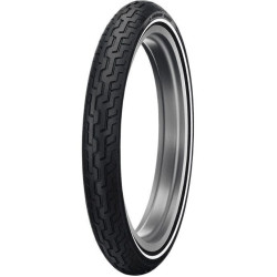 PartzBiz HD DS03050398 - Dunlop D402 Series MH90-21 Medium White Wall Front Motorcycle Tire