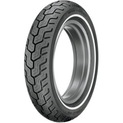 PartzBiz HD DS03080002 - Dunlop D402 Series MU85B16 ยางนอกรถจักรยานยนต์ Slim White Wall | 301823