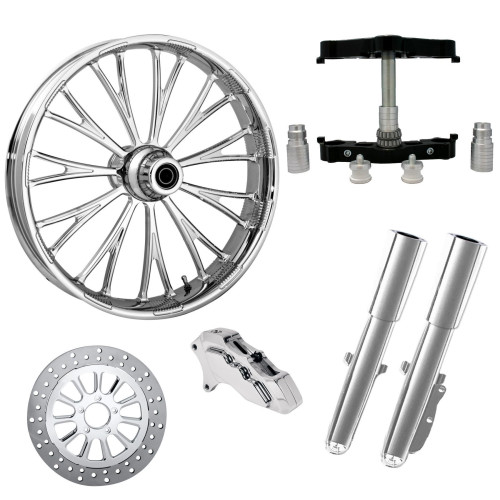 PartzBiz HD: 4416806-Dynasty Accent Chrome 23" Wheel Tire Single w/ Raked Triple Trees Lowers Sliders | Dynasty Accent-SNGL-CHR-KIT-23PCKG PartzBiz HD: 4416806-Dynasty Accent Chrome 23" Wheel Tire Single w/ Raked Triple Trees Lowers Sliders | Dynasty Accent-SNGL-CHR-KIT-23PCKG
