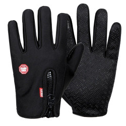 PartzBiz HD EPC-GLV-MD - EPC Medium Waterproof Touch Screen Windbreaker Motorcycle Gloves w/ Zipper PartzBiz HD EPC-GLV-MD - EPC Medium Waterproof Touch Screen Windbreaker Motorcycle Gloves w/ Zipper