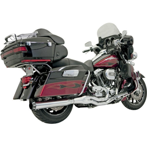 PartzBiz HD: 4416418-Bassani Chrome B4 2-1 Stepped Header Exhaust System Straight 95-16 Harley FLH/T | FLH-757