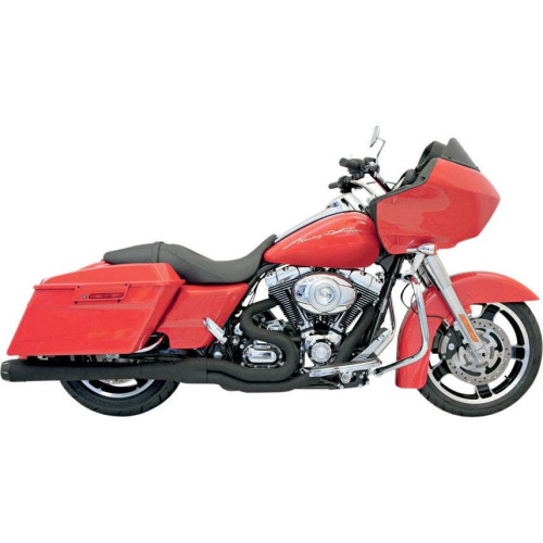 PartzBiz HD: 4416419-Bassani Black B4 2-1 Stepped Header Exhaust System Megaphone 95-16 Harley FLH/T | FLH-747B PartzBiz HD: 4416419-Bassani Black B4 2-1 Stepped Header Exhaust System Megaphone 95-16 Harley FLH/T | FLH-747B
