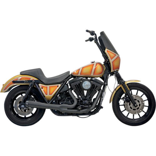 PartzBiz HD: 4416394-Bassani Black Road Rage 2 Into 1 Short Exhaust Harley FXR 84-00 w/ Pegs | 1FXR2B PartzBiz HD: 4416394-Bassani Black Road Rage 2 Into 1 Short Exhaust Harley FXR 84-00 w/ Pegs | 1FXR2B
