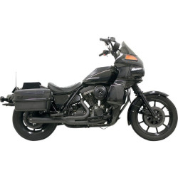 PartzBiz HD DS18001599 - Bassani Black Road Rage 2 Into 1 Short Exhaust Harley FXR 84-00 w/ Boards | 1FXRFB PartzBiz HD DS18001599 - Bassani Black Road Rage 2 Into 1 Short Exhaust Harley FXR 84-00 w/ Boards | 1FXRFB
