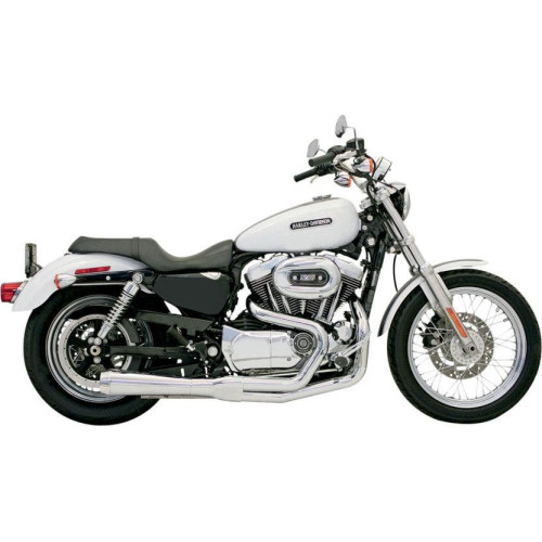 PartzBiz HD: 4416400-Bassani Chrome Road Rage 2 Into 1 Short Upswept Muffler Exhaust Harley XL 04-13 | 14112J PartzBiz HD: 4416400-Bassani Chrome Road Rage 2 Into 1 Short Upswept Muffler Exhaust Harley XL 04-13 | 14112J