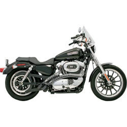 PartzBiz HD ds18001309 - Bassani Black Radial Sweeper 2:2 Exhaust w/Chrome Shields Harley Sportster 86-03 | XLF12 PartzBiz HD ds18001309 - Bassani Black Radial Sweeper 2:2 Exhaust w/Chrome Shields Harley Sportster 86-03 | XLF12
