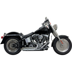 PartzBiz HD ds18001506 - Bassani Chrome Pro Street Slash Cut 2:2 Exhaust w/ Heat Shields Harley Softail | 1S24F PartzBiz HD ds18001506 - Bassani Chrome Pro Street Slash Cut 2:2 Exhaust w/ Heat Shields Harley Softail | 1S24F