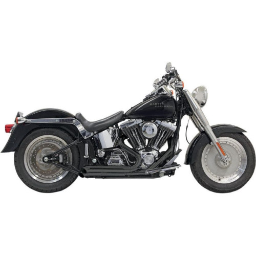 PartzBiz HD: 4416367-Bassani Black Pro Street Turn Out 2:2 Exhaust w/ Heat Shields Harley Softail | 1S24DB PartzBiz HD: 4416367-Bassani Black Pro Street Turn Out 2:2 Exhaust w/ Heat Shields Harley Softail | 1S24DB