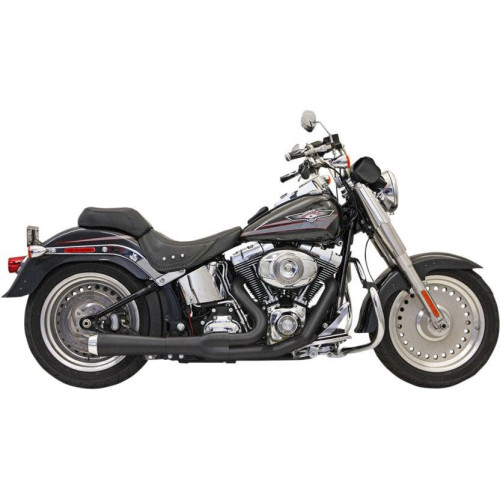 PartzBiz HD: 4416369-Bassani Black Road Rage 2 Into 1 Short Megaphone Exhaust Harley Softail 86-16 | 12122J PartzBiz HD: 4416369-Bassani Black Road Rage 2 Into 1 Short Megaphone Exhaust Harley Softail 86-16 | 12122J