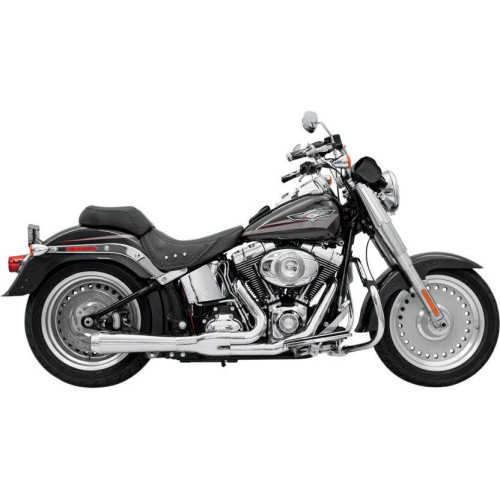 PartzBiz HD: 4416370-Bassani Chrome Road Rage 2 Into 1 Short Megaphone Exhaust Harley Softail 86-16 | 12112J PartzBiz HD: 4416370-Bassani Chrome Road Rage 2 Into 1 Short Megaphone Exhaust Harley Softail 86-16 | 12112J