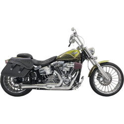 PartzBiz HD DS18001592 - Road Rage 2-Into-1 Systems โทรโข่งสั้น Chrome Harley Breakout Rocker FXSTSSE - 1S32R