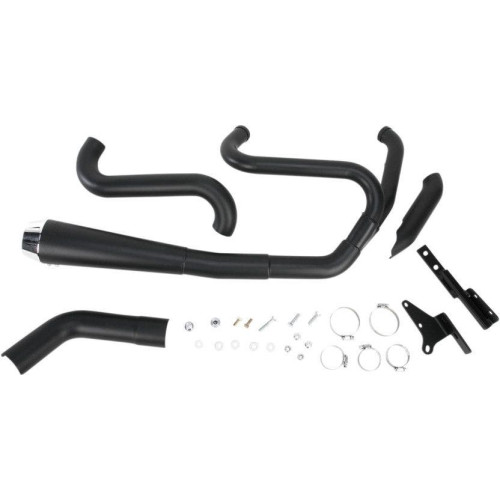 PartzBiz HD: 4416373-Bassani Black Road Rage 2 Into 1 Short Upswept Stepped Exhaust Harley FXD 06-16 | 13122J PartzBiz HD: 4416373-Bassani Black Road Rage 2 Into 1 Short Upswept Stepped Exhaust Harley FXD 06-16 | 13122J