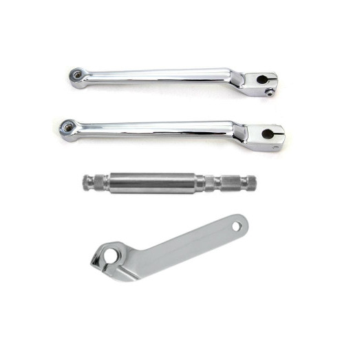 PartzBiz HD: 4416381-Extended 9-3/4" Chrome Heel Toe Splined Shift Lever Set w/ Shaft & Inner Cover 86-18 PartzBiz HD: 4416381-Extended 9-3/4" Chrome Heel Toe Splined Shift Lever Set w/ Shaft & Inner Cover 86-18