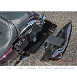 PartzBiz HD FP-14-HARDWARE - Fairing Plus One Touch Saddlebag Lids Hardware Black Latch Cover for Harley 14-15 - HDL2014TO0001