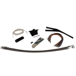 PartzBiz HD FBI-109114 - Fat Baggers 14 ” EZ Install Stainless Extended Cables Install Kit Harley FL 08-13 | 109114