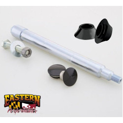 PartzBiz HD FBI119-14B & RCHD-SPCR-2B - Fat Baggers FBI Black Flush Mount เพลา 25 มม. พร้อมสเปเซอร์ล้อสีดำ 14-18 FLH/T