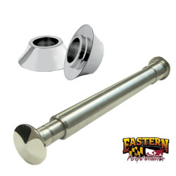 PartzBiz HD FBI119-14 & RCHD-SPCR-2C - Fat Baggers FBI Chrome Flush Mount เพลา 25 มม. พร้อมตัวยึดล้อโครเมียม 14-18 FLH/T