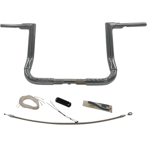 PartzBiz HD: 4416303-Fat Baggers Inc Chrome 1-1/2 EZ Install Flat Top Handlebar 12" Harley FLH 08-13 PartzBiz HD: 4416303-Fat Baggers Inc Chrome 1-1/2 EZ Install Flat Top Handlebar 12" Harley FLH 08-13
