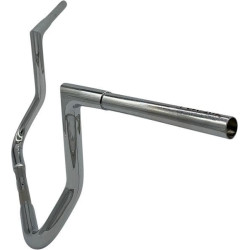 PartzBiz HD FBI-705012 - Fat Baggers Inc 1-1/4 EZ ติดตั้งแฮนด์แบบ Flat Top 12 นิ้ว Rise Harley 88-Up