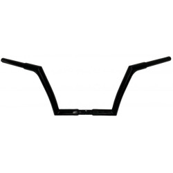 PartzBiz HD FBI-708010-B - Fat Baggers Inc สีดำ 1-1/4” EZ Install 10” แฮนด์ทรงแบน Flat Top Harley Softail Dyna 07-17