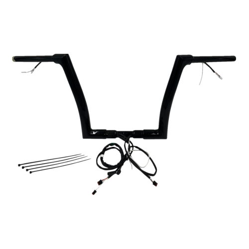 PartzBiz HD: 4416290-FBI Black 12" Flat Top Plug n Play EZ 1-1/2" Handlebar Kit Harley 21-23 FLTRX/S; FLTRU | 612912-B PartzBiz HD: 4416290-FBI Black 12" Flat Top Plug n Play EZ 1-1/2" Handlebar Kit Harley 21-23 FLTRX/S; FLTRU | 612912-B