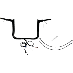 PartzBiz HD FBI-801212-B - FBI Black 12" Pointed Top Plug n Play EZ 1-1/2" Handlebar Kit Harley 14-15 FLH/T | 801212-B PartzBiz HD FBI-801212-B - FBI Black 12" Pointed Top Plug n Play EZ 1-1/2" Handlebar Kit Harley 14-15 FLH/T | 801212-B