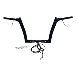 PartzBiz HD FBI-801312-B - FBI Black 12" Pointed Top Plug n Play EZ 1-1/2" Handlebar Kit Harley 15 FLTRX/S | 801312-B PartzBiz HD FBI-801312-B - FBI Black 12" Pointed Top Plug n Play EZ 1-1/2" Handlebar Kit Harley 15 FLTRX/S | 801312-B