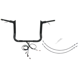 PartzBiz HD FBI-802212-B - FBI Black 12" Pointed Top Plug n Play EZ 1-1/2" Handlebar Kit Harley 16-20 FLH/T | 802212-B PartzBiz HD FBI-802212-B - FBI Black 12" Pointed Top Plug n Play EZ 1-1/2" Handlebar Kit Harley 16-20 FLH/T | 802212-B