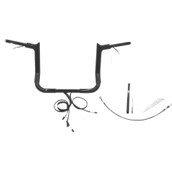 PartzBiz HD FBI-812012-B - FBI Black 12" Pointed Top Plug n Play EZ 1-1/2" Handlebar Kit Harley 21-23 FLH/T | 812012-B PartzBiz HD FBI-812012-B - FBI Black 12" Pointed Top Plug n Play EZ 1-1/2" Handlebar Kit Harley 21-23 FLH/T | 812012-B