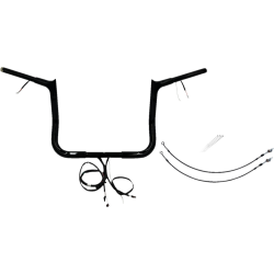 PartzBiz HD FBI-902212-B - FBI Black 12" Pointed Top Plug n Play EZ 1-1/4" Handlebar Kit Harley 16-20 FLH/T | 902212-B PartzBiz HD FBI-902212-B - FBI Black 12" Pointed Top Plug n Play EZ 1-1/4" Handlebar Kit Harley 16-20 FLH/T | 902212-B