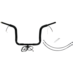 PartzBiz HD FBI-801512-B - FBI Black 12" Round Top Plug n Play EZ 1-1/2" Handlebar Kit Harley 14-15 FLH Touring | 801512-B PartzBiz HD FBI-801512-B - FBI Black 12" Round Top Plug n Play EZ 1-1/2" Handlebar Kit Harley 14-15 FLH Touring | 801512-B