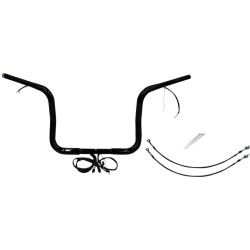 PartzBiz HD FBI-901512-B - FBI Black 12" Round Top Plug n Play EZ 1-1/4" Handlebar Kit Harley 14-15 FLH/T | 901512-B PartzBiz HD FBI-901512-B - FBI Black 12" Round Top Plug n Play EZ 1-1/4" Handlebar Kit Harley 14-15 FLH/T | 901512-B