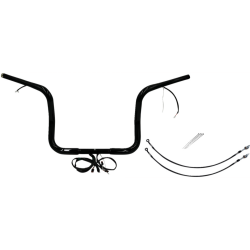 PartzBiz HD FBI-902512-B - FBI Black 12" Round Top Plug n Play EZ 1-1/4" Handlebar Kit Harley 16-20 FLH/T | 902512-B PartzBiz HD FBI-902512-B - FBI Black 12" Round Top Plug n Play EZ 1-1/4" Handlebar Kit Harley 16-20 FLH/T | 902512-B
