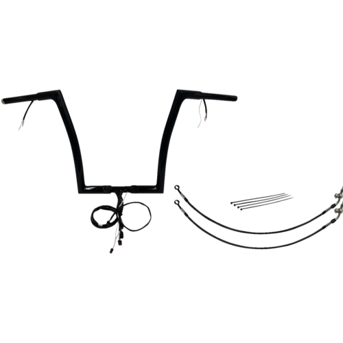 PartzBiz HD: 4416278-FBI Black 14" Flat Top Plug n Play EZ 1-1/4" Handlebar Kit Harley 15 FLTRX/S | 701914-B PartzBiz HD: 4416278-FBI Black 14" Flat Top Plug n Play EZ 1-1/4" Handlebar Kit Harley 15 FLTRX/S | 701914-B