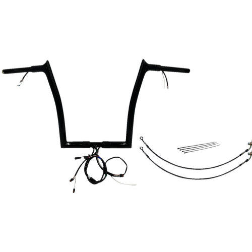 PartzBiz HD: 4416248-FBI Black 14" Pointed Top Plug n Play EZ 1-1/4" Handlebar Kit Harley 15 FLTRX/S | 901914-B PartzBiz HD: 4416248-FBI Black 14" Pointed Top Plug n Play EZ 1-1/4" Handlebar Kit Harley 15 FLTRX/S | 901914-B