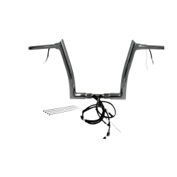 PartzBiz HD FBI-812912 - FBI Chrome 12 ” Pointed Top Plug n Play EZ 1-1/2 ” ชุดแฮนด์บาร์ Harley 21-23 FLTRX/S FLTRU | 812912