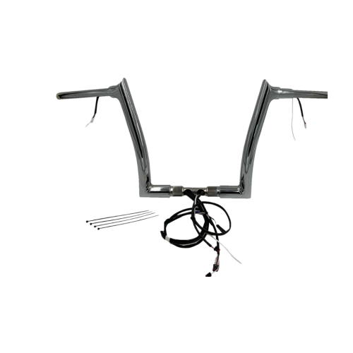 PartzBiz HD: 4416179-FBI Chrome 12 ” Pointed Top Plug n Play EZ 1-1/2 ” ชุดแฮนด์บาร์ Harley 21-23 FLTRX/S FLTRU | 812912