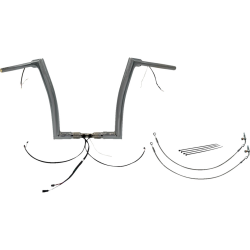 PartzBiz HD FBI-601314 - FBI Chrome 14" Flat Top Plug n Play EZ 1-1/2" Handlebar Kit Harley 15 FLTRX/S | 601314 PartzBiz HD FBI-601314 - FBI Chrome 14" Flat Top Plug n Play EZ 1-1/2" Handlebar Kit Harley 15 FLTRX/S | 601314